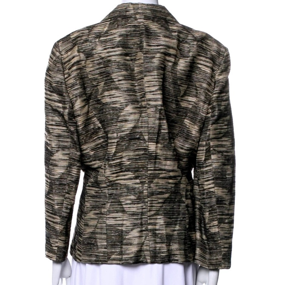 Lafayette 148 New York Size 18 Textured Jacquard Cotton Linen Blazer Jacket - Picture 3 of 9